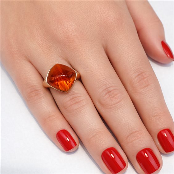 Anillo Marcello Pane Mujer 2022 in Plata ANGM 620- ARANCIO - ANGM 620- ARANCIO